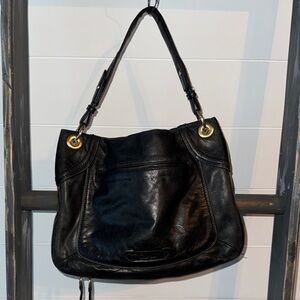 Vintage Cole Haan Elegant Black Leather Shoulder Bag